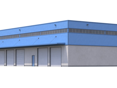 蓝色工业大厦31号PBR 3D 模型