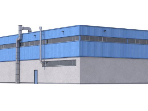 蓝色工业大厦31号PBR 3D 模型