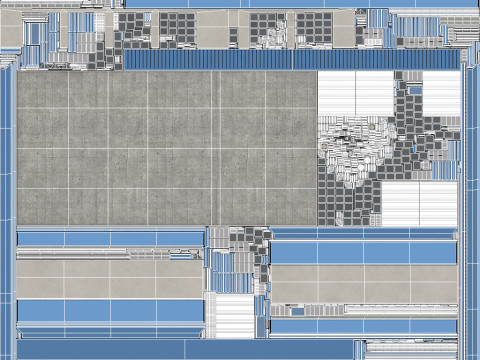 蓝色工业大厦31号PBR 3D 模型