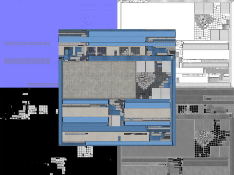 蓝色工业大厦31号PBR 3D 模型