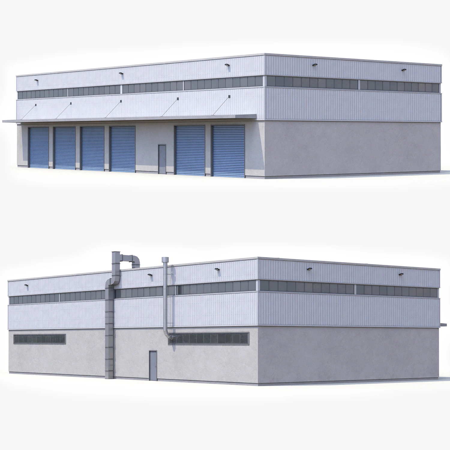 Gedung Industri 31 PBR Model 3D .c4d .max .obj .3ds .fbx .stl .blend