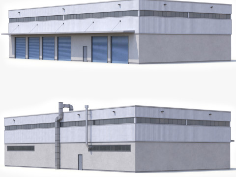 Производственное здание 31 ПБР 3D Модель