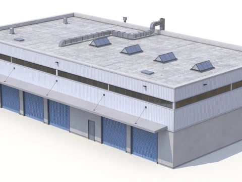 Gedung Industri 31 PBR Model 3D