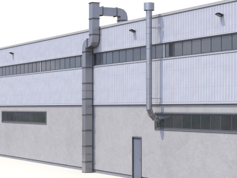 Nave Industrial 31 PBR Modelo 3D