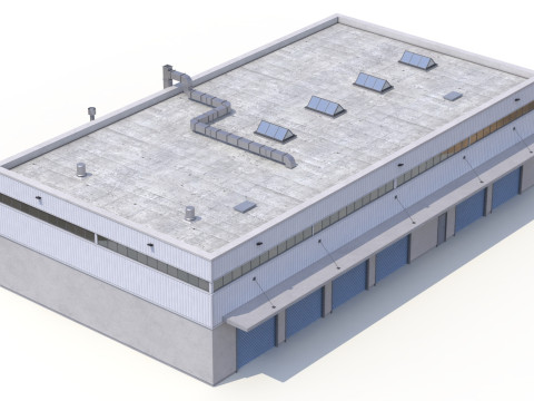 Nave Industrial 31 PBR Modelo 3D