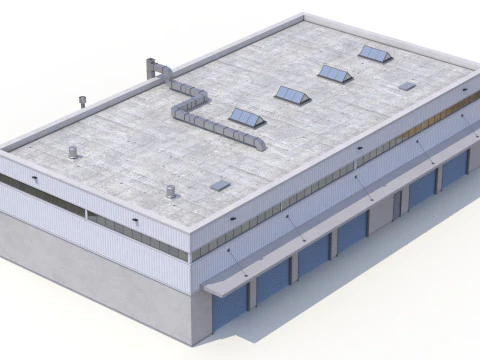 Gedung Industri 31 PBR Model 3D