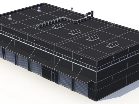 Gedung Industri 31 PBR Model 3D