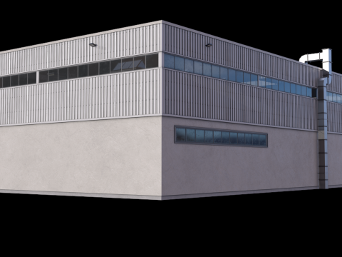Nave Industrial 31 PBR Modelo 3D