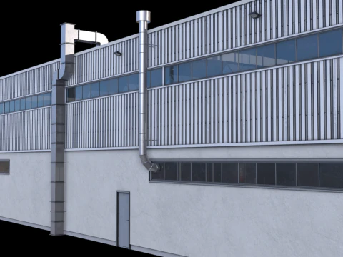 Gedung Industri 31 PBR Model 3D