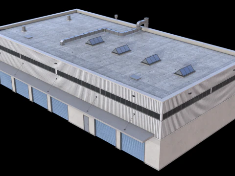 Gedung Industri 31 PBR Model 3D