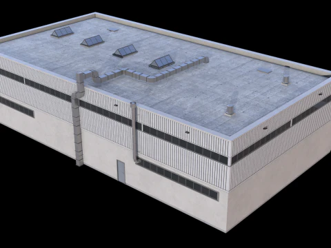 Gedung Industri 31 PBR Model 3D