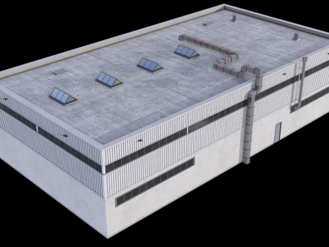 Nave Industrial 31 PBR Modelo 3D
