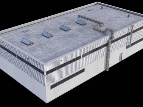 Gedung Industri 31 PBR Model 3D