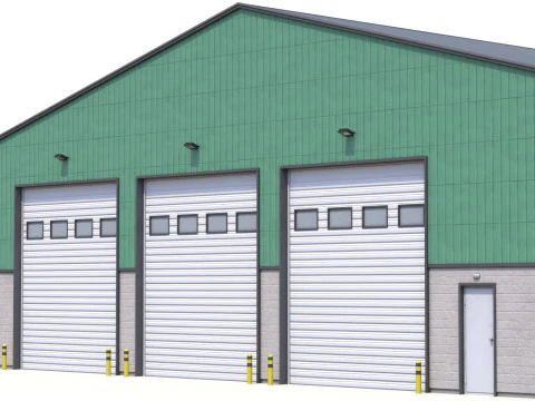 Gedung Industri Hijau 32 PBR Model 3D