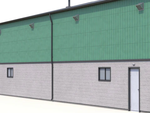 Gedung Industri Hijau 32 PBR Model 3D