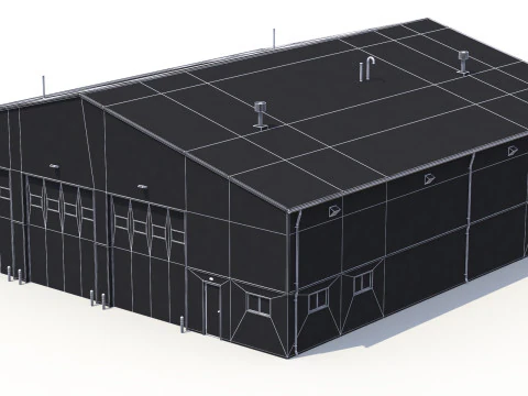 Gedung Industri Hijau 32 PBR Model 3D