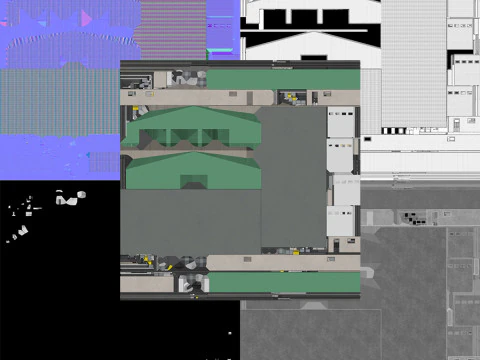 Gedung Industri Hijau 32 PBR Model 3D