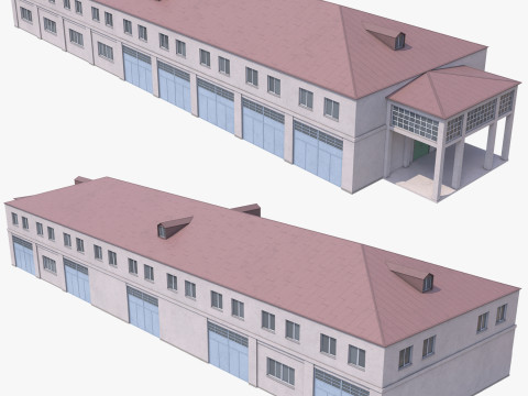 Bâtiment Industriel 33 PBR Modèle 3D