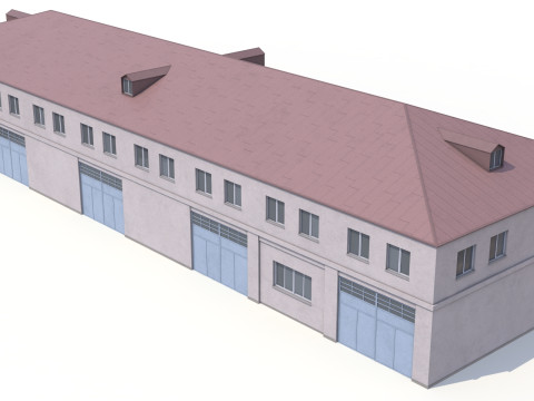 Edificio Industriale 33 PBR Modello 3D