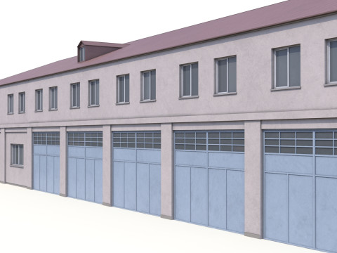 Edificio Industriale 33 PBR Modello 3D