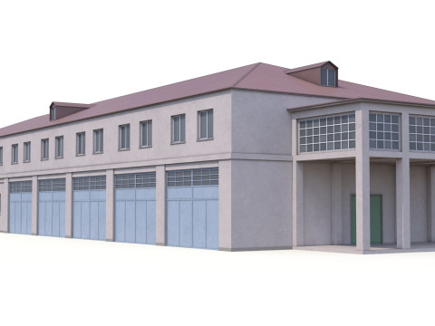 Edificio Industriale 33 PBR Modello 3D