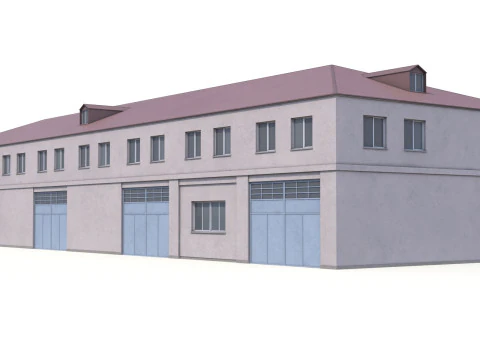 Industriegeb&auml;ude 33 PBR 3D Modell
