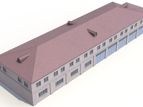 Edificio Industriale 33 PBR Modello 3D