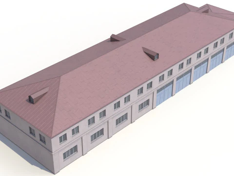 Industriegeb&auml;ude 33 PBR 3D Modell