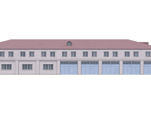 Edificio Industriale 33 PBR Modello 3D