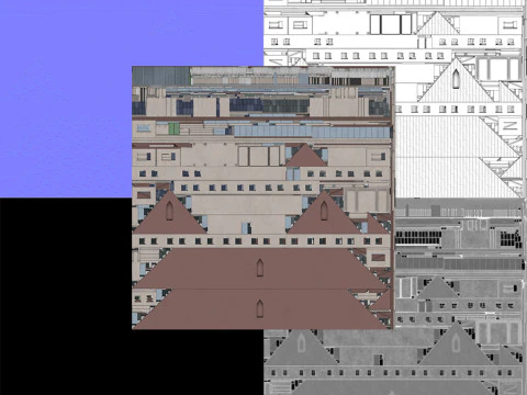 Industriegeb&auml;ude 33 PBR 3D Modell
