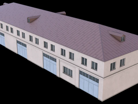Industriegeb&auml;ude 33 PBR 3D Modell