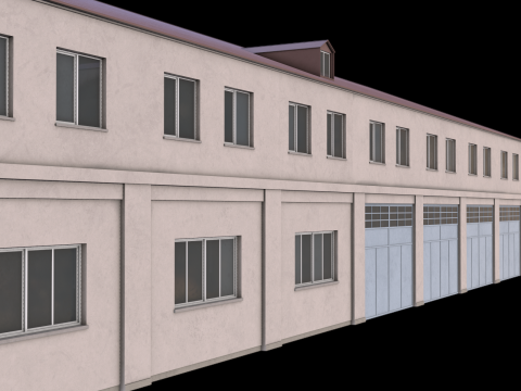 Edificio Industriale 33 PBR Modello 3D