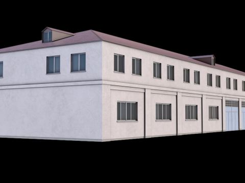 Edificio Industriale 33 PBR Modello 3D