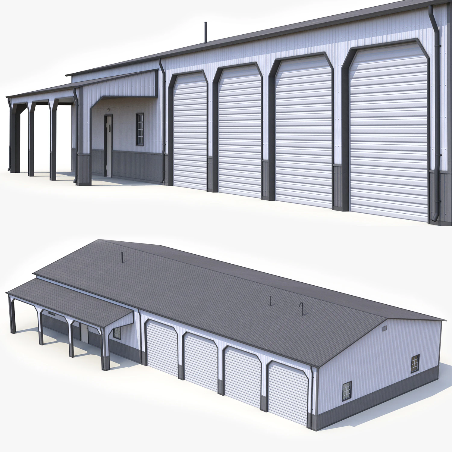 Budynek Przemysłowy 34 PBR Model 3D .c4d .max .obj .3ds .fbx .stl .blend