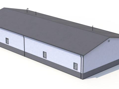 Edificio Industriale 34 PBR Modello 3D