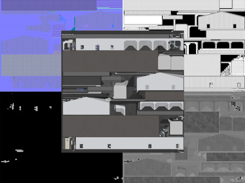 Edificio Industriale 34 PBR Modello 3D