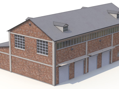 Bangunan Industri Batako 35 PBR Model 3D