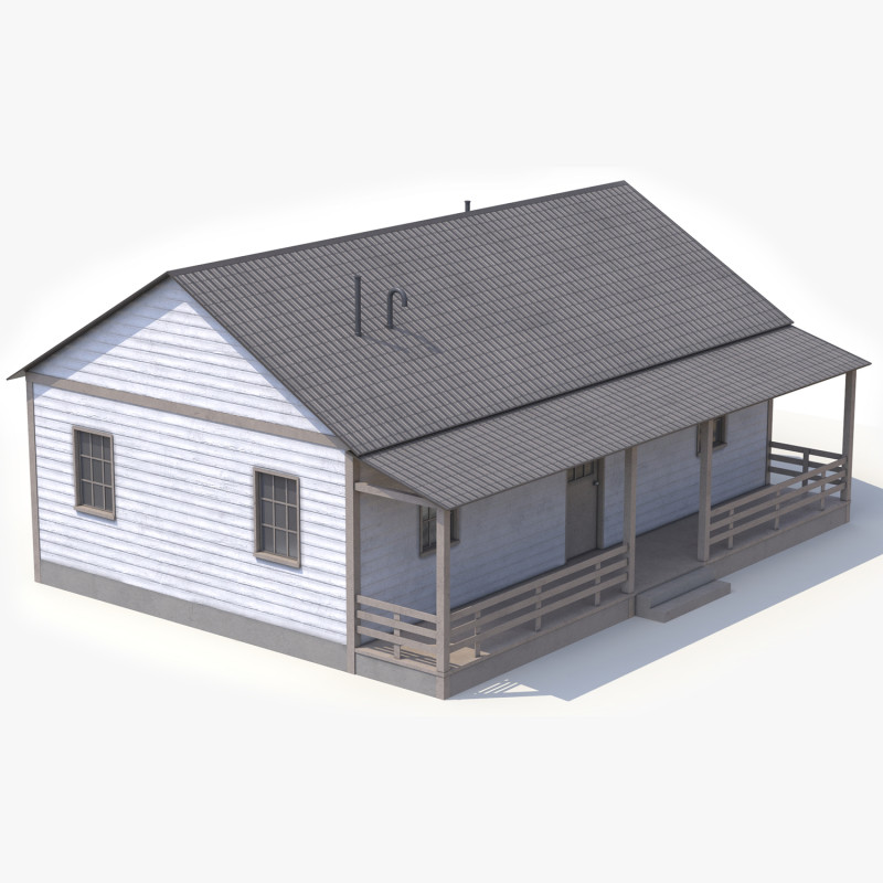 Casa de Fazenda Modelo 3D .c4d .max .obj .3ds .fbx .stl .blend 