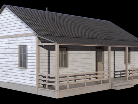 Casa de Fazenda Modelo 3D