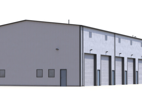 Gedung Industri 36 PBR Model 3D