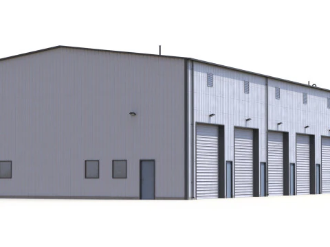 산업용 건물 36 PBR 3D 모델