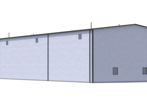 Gedung Industri 36 PBR Model 3D