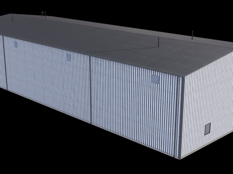 Gedung Industri 36 PBR Model 3D