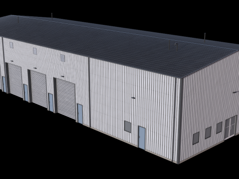 Gedung Industri 36 PBR Model 3D