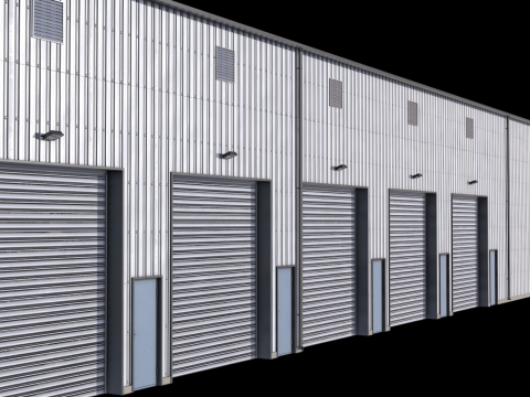 Gedung Industri 36 PBR Model 3D