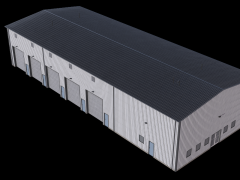 Gedung Industri 36 PBR Model 3D