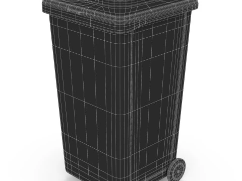 Bidone della spazzatura con ruote Modello 3D