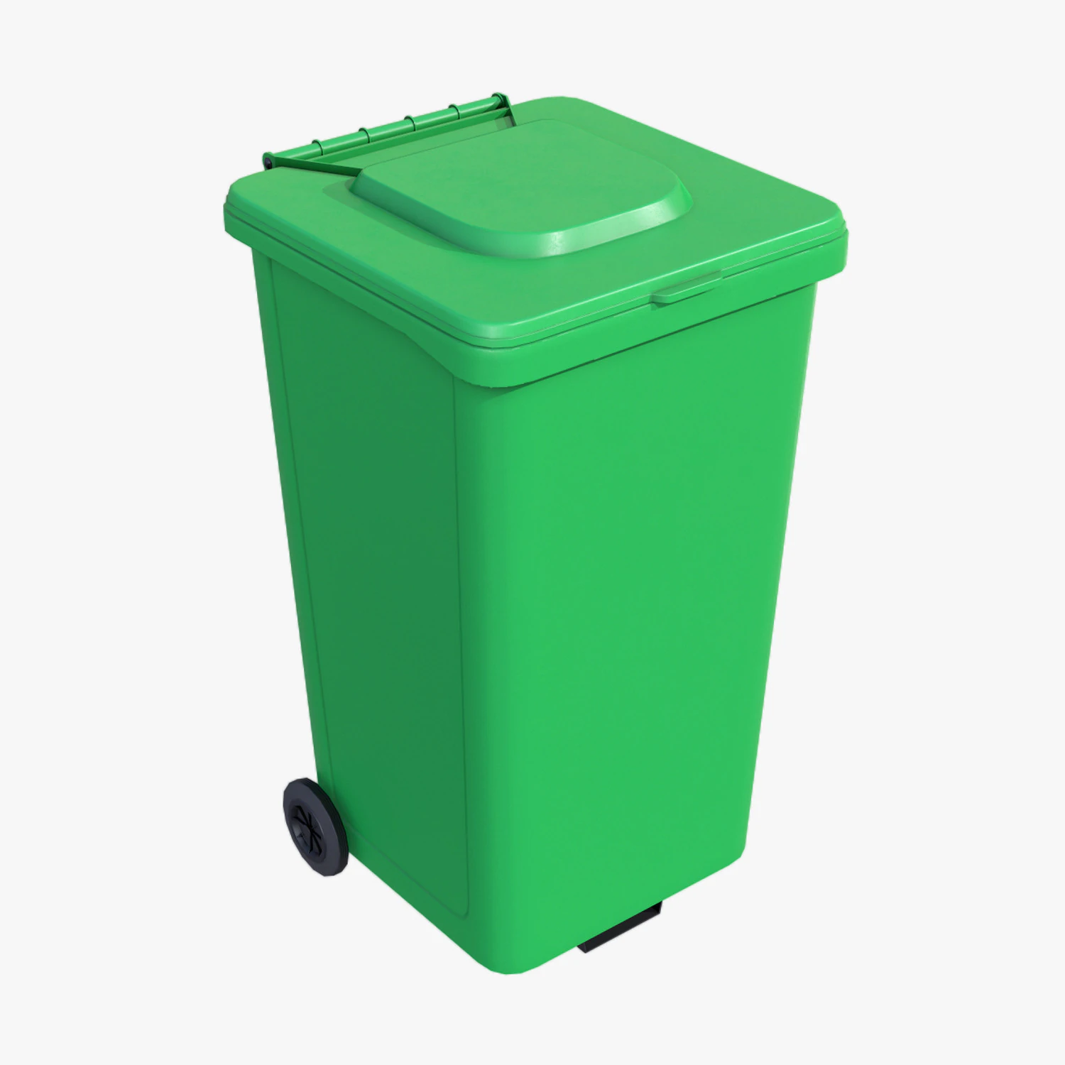 Bidone della spazzatura con ruote Modello 3D .c4d .max .obj .3ds .fbx .stl .blend