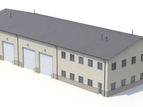 Industrial Building 38 PBR 3D Model