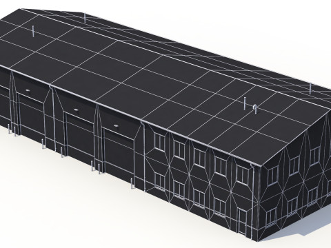 Budynek Przemysłowy 38 PBR Model 3D